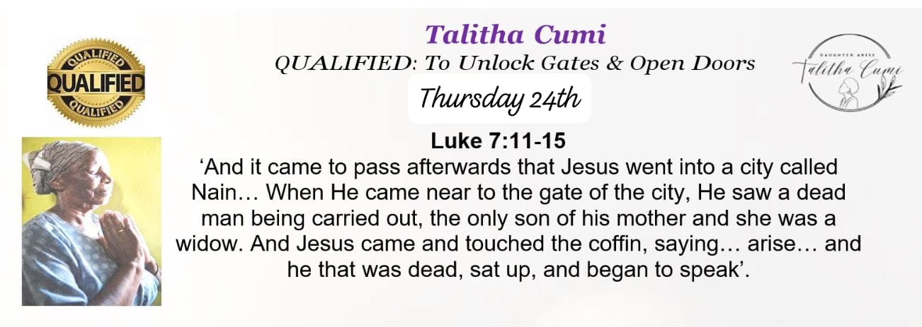 Talitha Cumi - Qualified To Unlock Gates and Open Doors